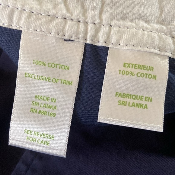 Lilly Pultizer Callahan navy 100% cotton 5 inch inseam short front pockets sz 2 - Picture 7 of 8
